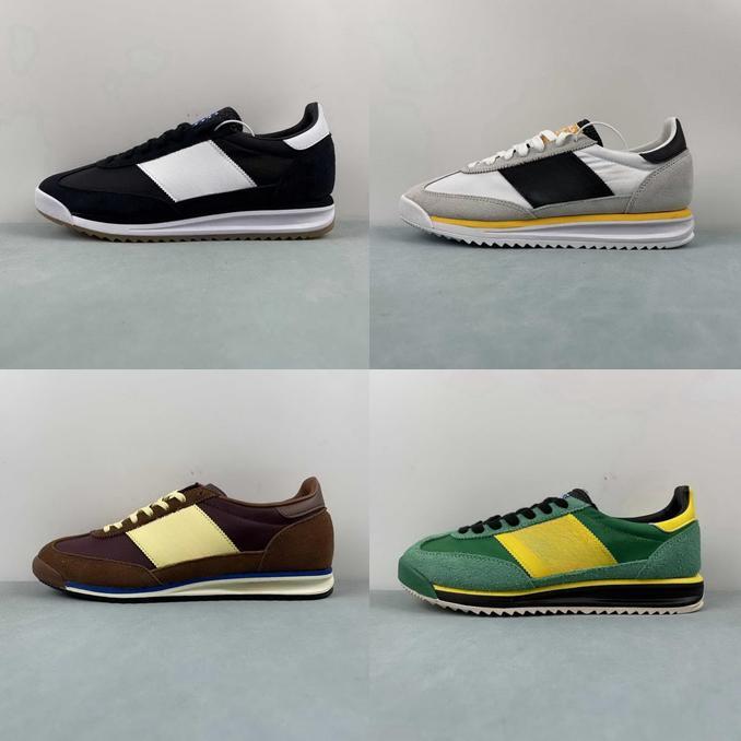 Designer Sneakers mens womens Casual Shoes SL 72 RS black white blue scarlet green Spark Yellow grey Dark Blue Indigo Preloved Brown red trainers
