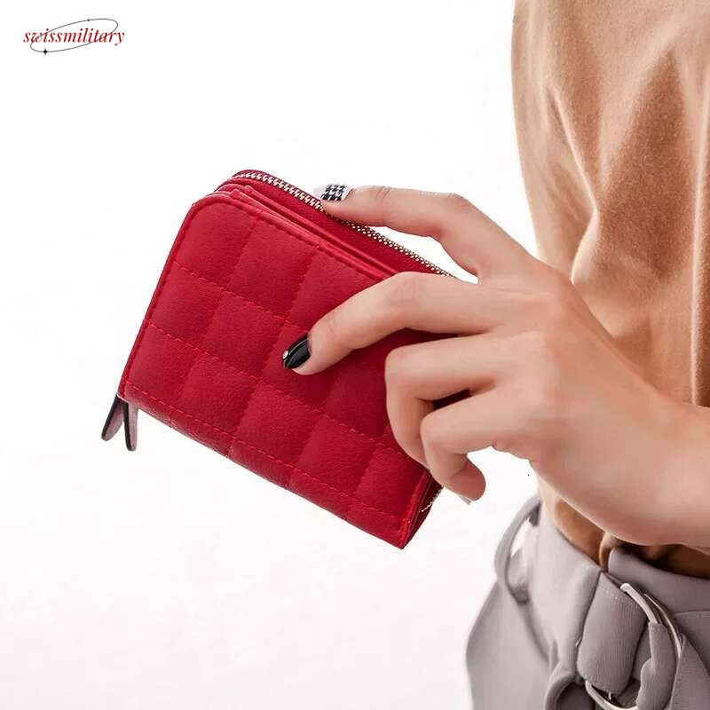 Women's Zipper&Hasp cute wallet Student Small PU Wallet Coin Purse Fashion Card Bag For Women swissmilitary