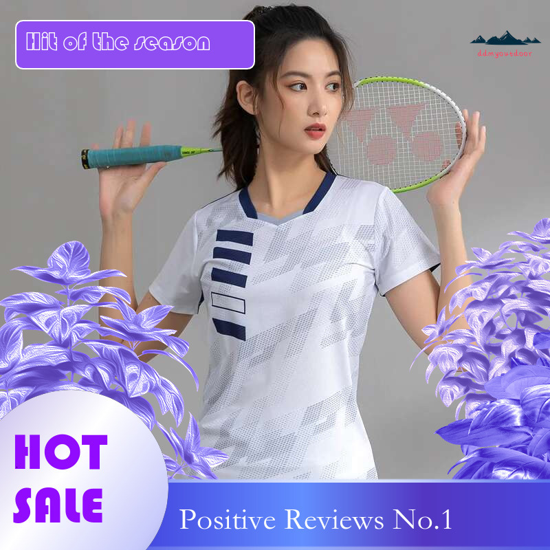 Ddmyoutdoor China Domestic Exercise Training T Women V Neck Badminton D Short Sleeves Summer Running Table Tennis Volleyball Team Yoga Shirts