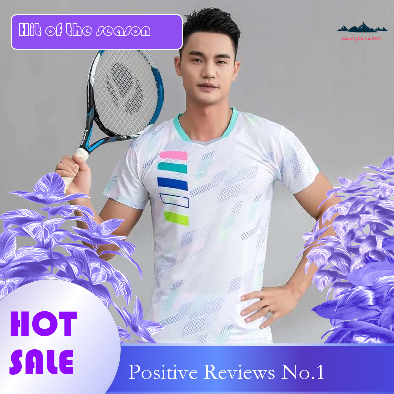 Ddmyoutdoor China Domestic Badminton Clothes Men Gym V Collar Polyester Quick Dry Training Tennis T Custom Game Team Exercise Sports Shirts