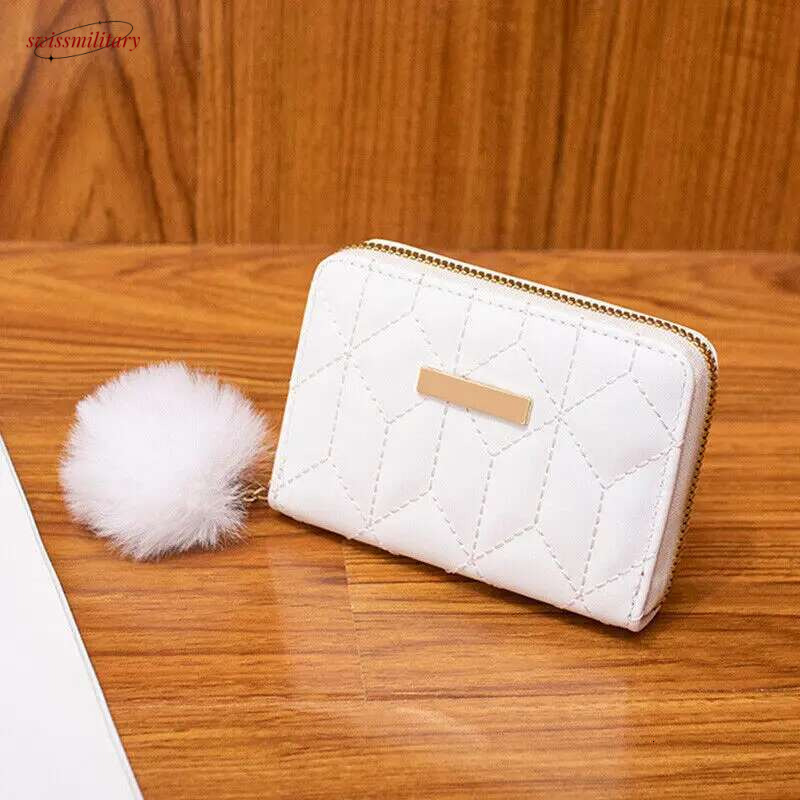 Women Short Wallets PU Female Small Purses Leather Card Holder Woman Zipper Wallet Coin Purse Money Bag swissmilitary