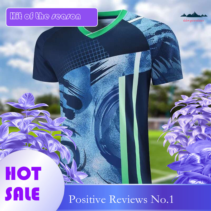 Ddmyoutdoor China Domestic New Tennis Shirts Men Sports Badminton Table V Neck Game Short Sleeve D Print Exercise Causal Top Gym Tranning Running Tee