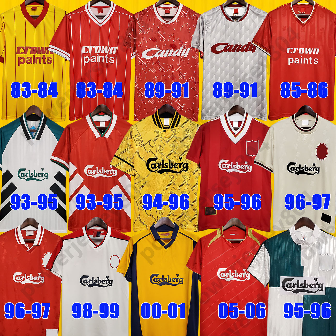 retro football jersey LFC retro jersey DALGLISH MCMANAMAN TORRES RUSH BARNES GERRARD football kits vintage goalkeeper FOWLER 95 jersey
