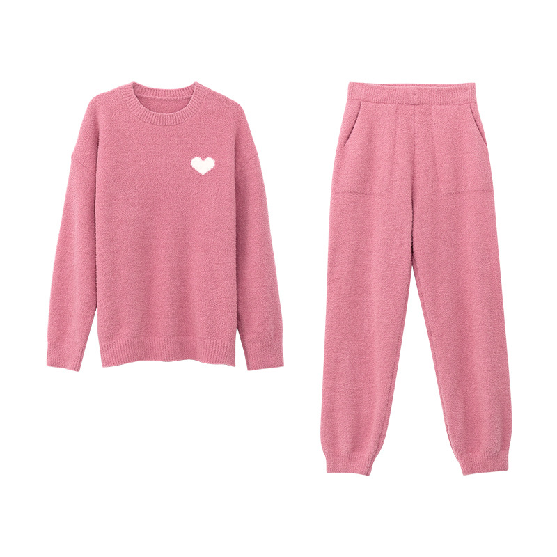 B670-Pajamas for women, spring and autumn style, pure color, ladies' cardigan, long sleeves, simple home wear suit