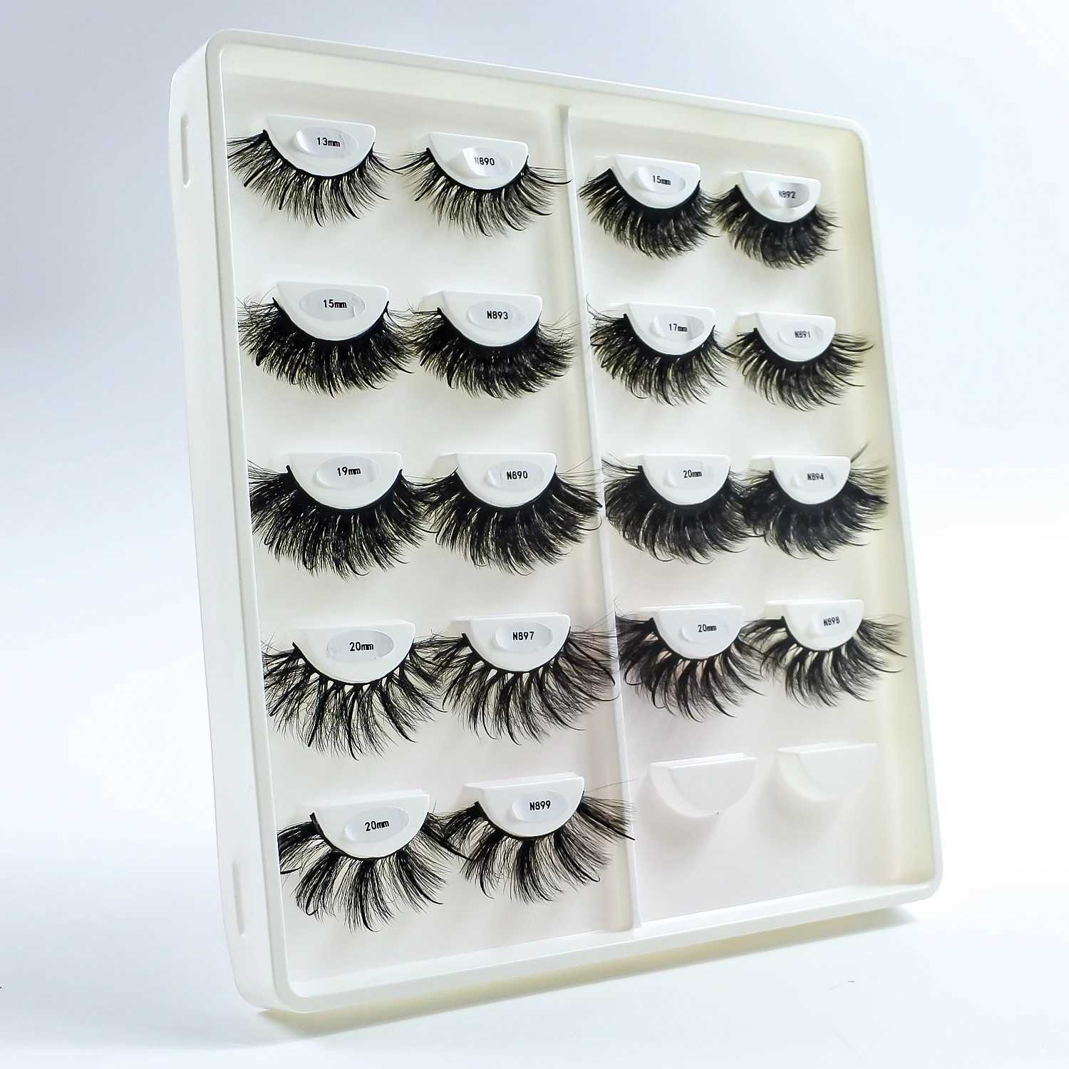 Faux Mink Wispy Mega Spiky Eye Lashes Extensions 13-20mm Thick Spike Strip False Eyelashes WholesaleXJ250116