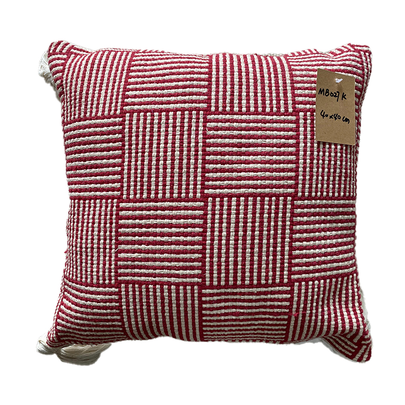 Hand-Weaved Couch Pillow Covers with Breathable Material and Bright Hues