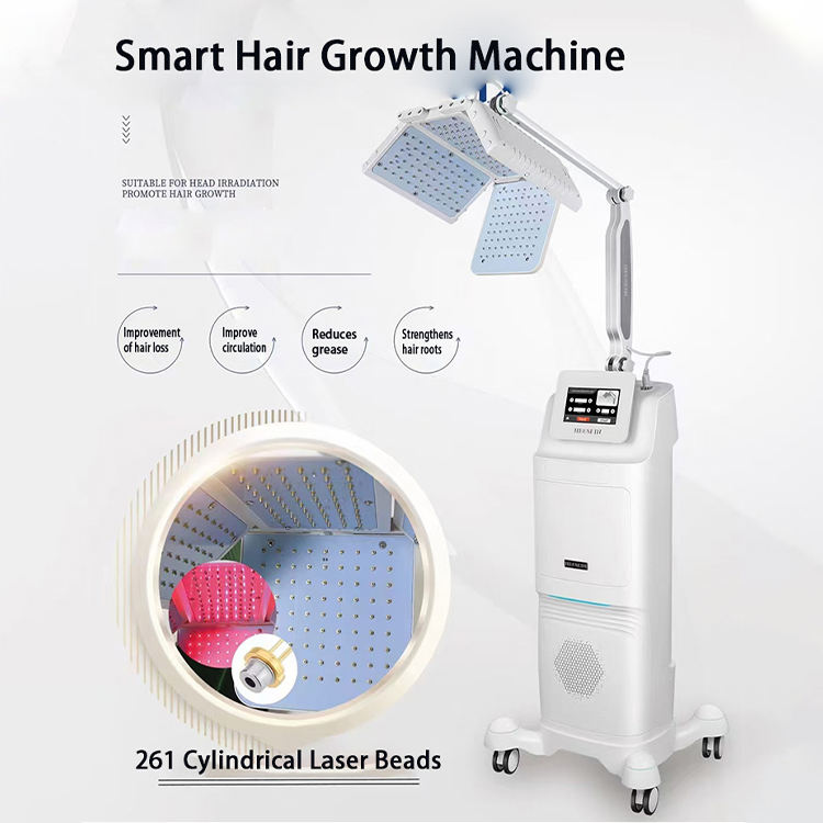 Non-invasive 650nm Diode Laser Hair Strengthening Hair Loss Treatment LLLT Hair Regrowth Machine 261 Beads High Effective Laser for Hair Growth