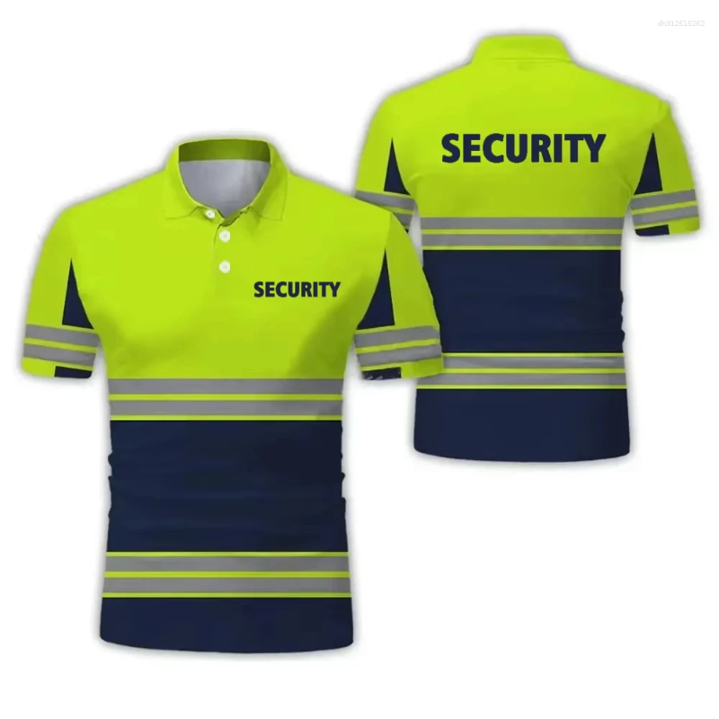Men's T Shirts Security Classic Safety Clothing Polo Shirt Guard Work Uniform Construction Breathable Wholesale