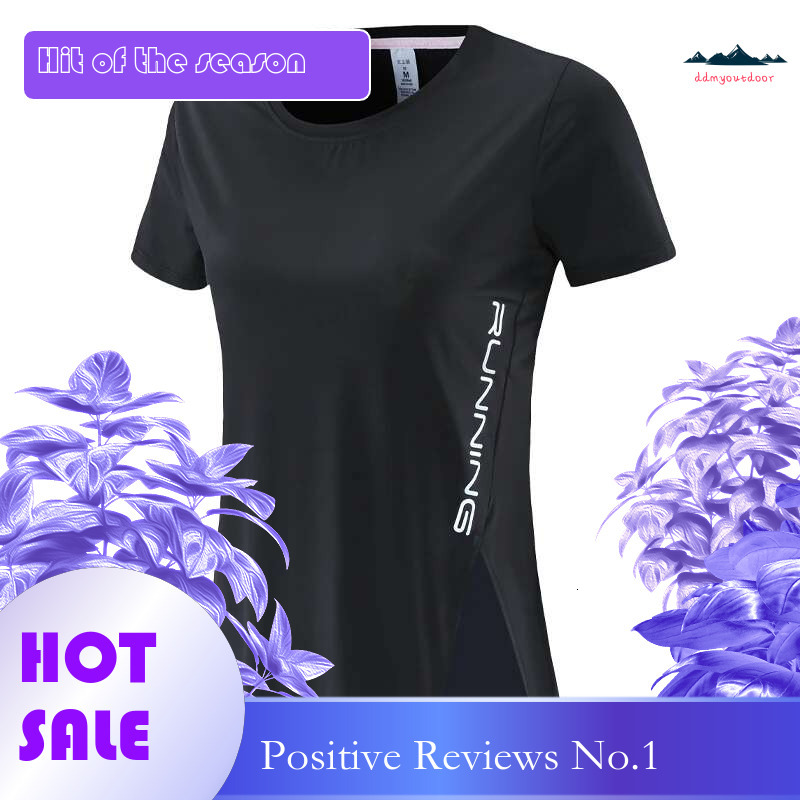 Ddmyoutdoor China Domestic Woman Sports Tshirts Fiess Running Jogging Yoga Tilted Tee Workout Mesh Sexy Female Fashion Open Slim Short Sleeves