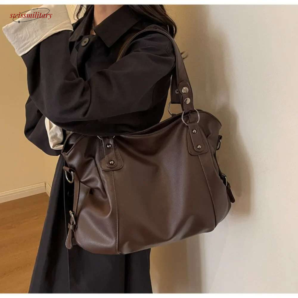 Female Hobo Handbag Large Capacity Shoulder Big Stylsih Tote Bag Ladies Soft Leather Hobos Messenger Bags Women swissmilitary