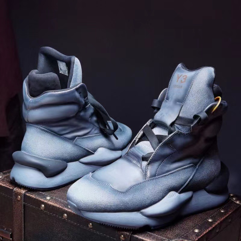 New winter leather retro fashion trend platform high top shoes increase daddy shoes Couple shoes men's shoes