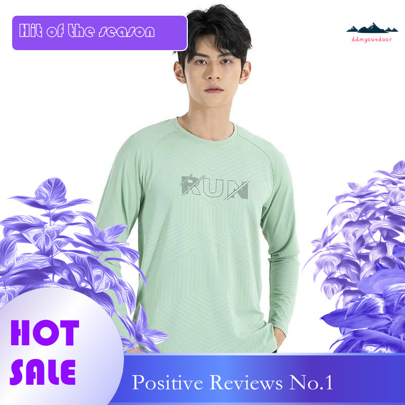 Ddmyoutdoor China Domestic Print Running Shirts Mens Quick Dry Jogging Fiess Long Sleeve Breathable Nylon Workout Training Outdoor Mesh Sports Tshirts