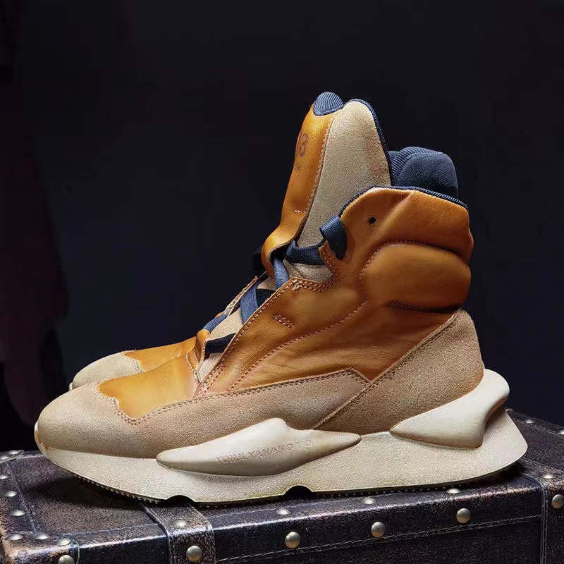 New winter leather retro fashion trend platform high top shoes increase daddy shoes Couple shoes men's shoes
