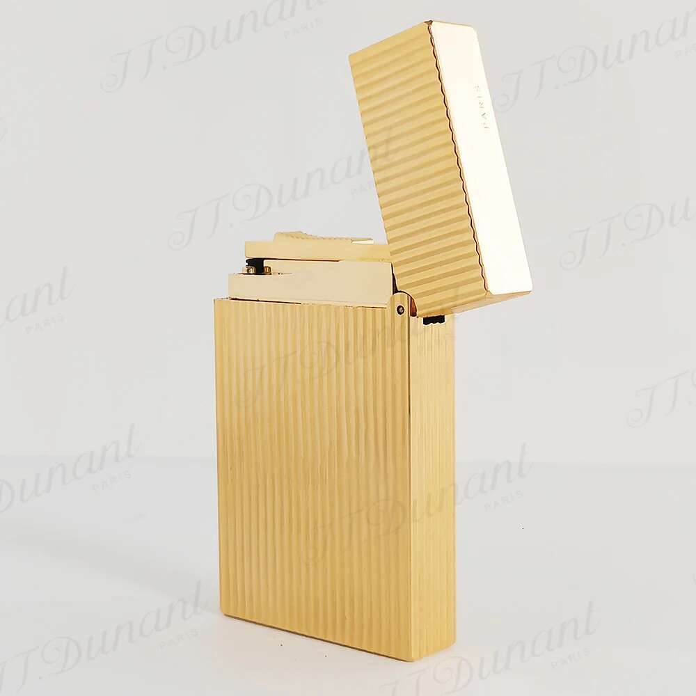 D Brand Butane Lighters Brass Engraved Vertical Es Bright Sound Cigar Smoking Cigarette Accessories For Men Presents