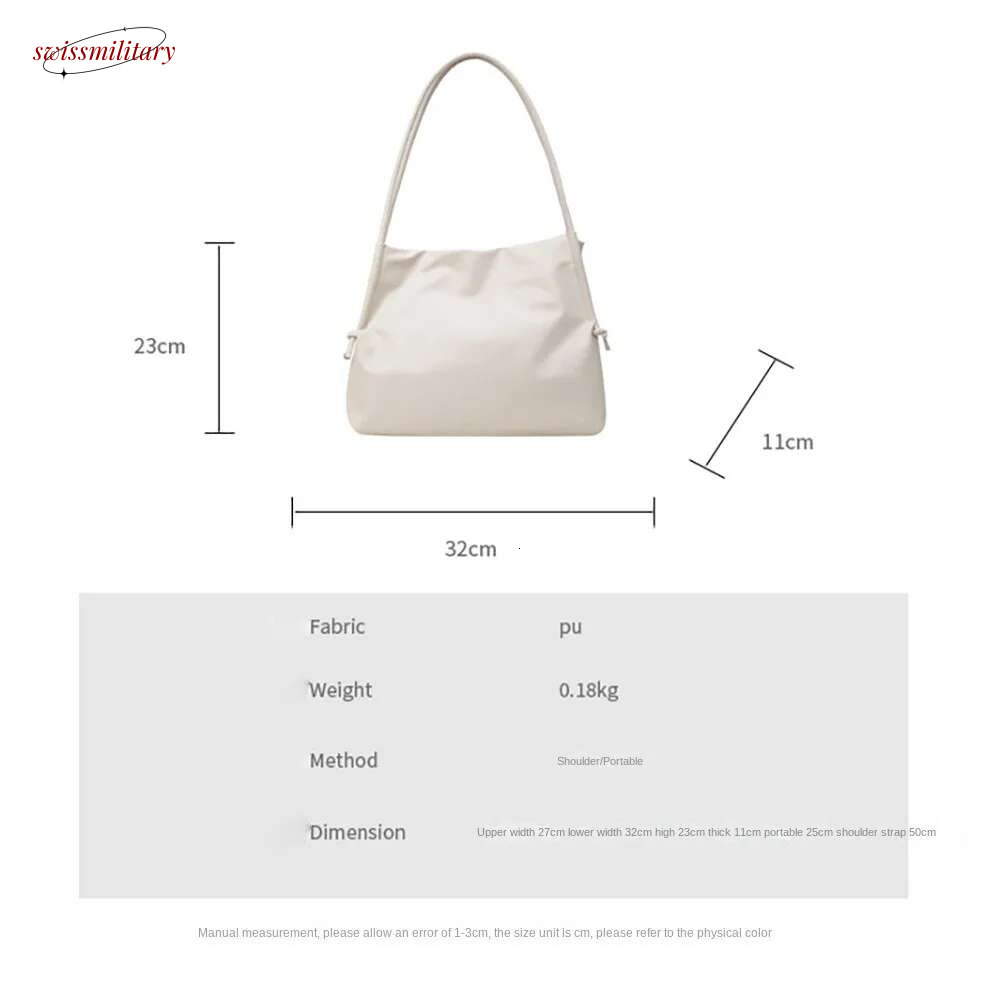 High Capacity Hand Fashion PU Popular Tote Trendy Temperament Shoulder Bag Female swissmilitary