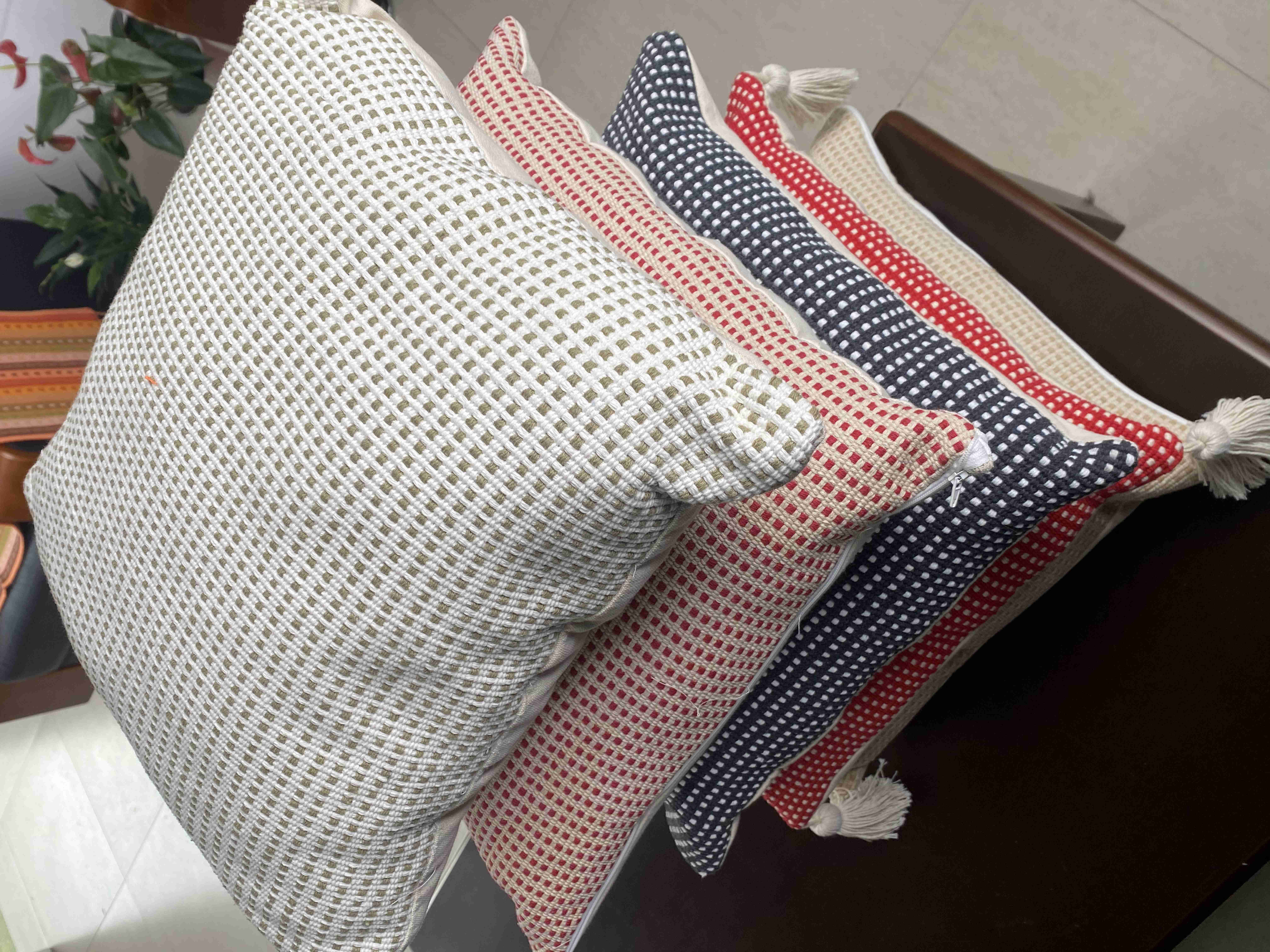 Natural Textured Cushion Set - Comfortable & Long-lasting Living Room Accents