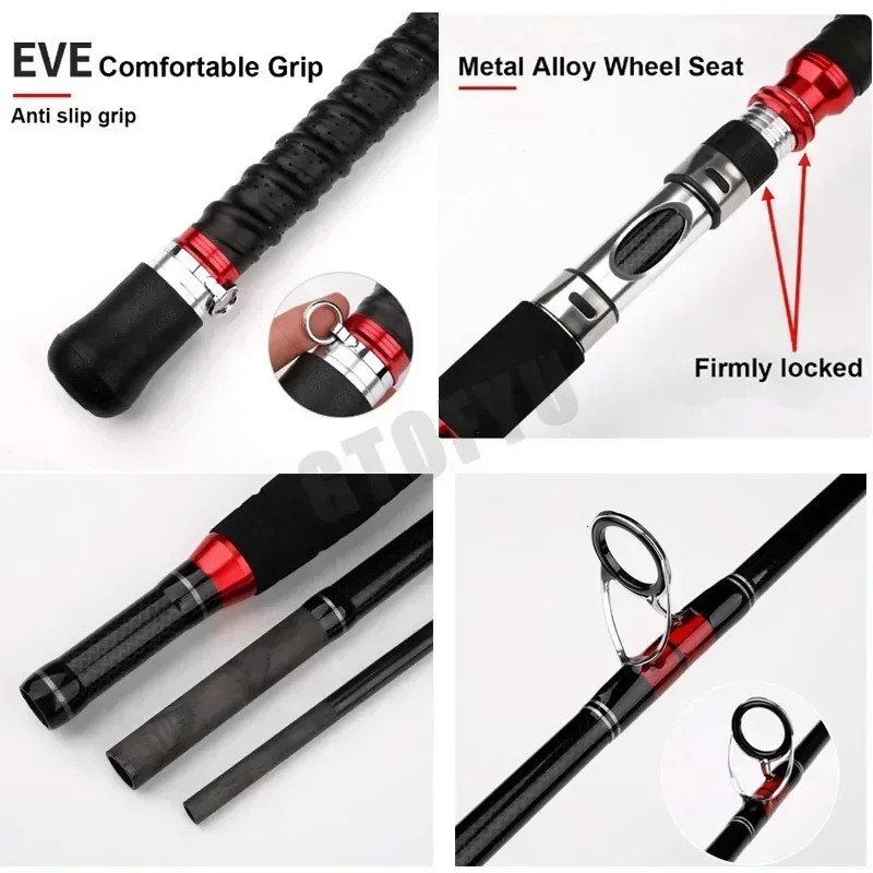 Fishing Lure Rod 18m 21m 70250g Strong Trolling Carbon Hard Fast Surf Boat Spining Rods Travel Pole 250106