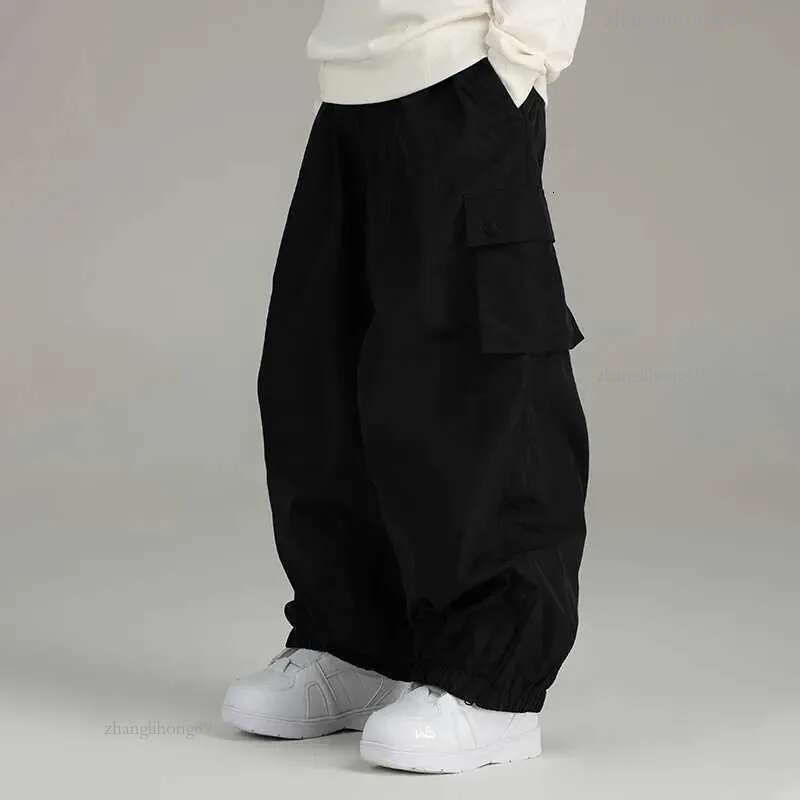 2024 Mens Wan Ski Bag Pants Warm and Loose Skying Ski Trouser Winter Outdoor Waterproof Fem Ski Board Pants Y241130