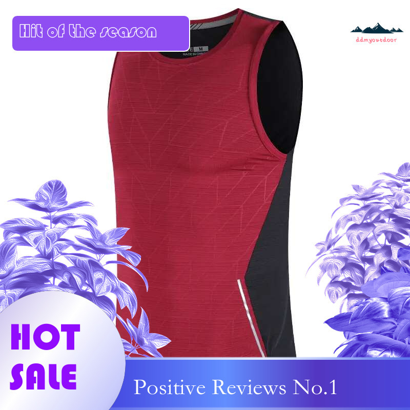 Ddmyoutdoor China Domestic Man Fiess Vest Patchwork Fashion Track Field Singlet Breathable Quick Drying Sleeveless Casual Running Jogging Tank