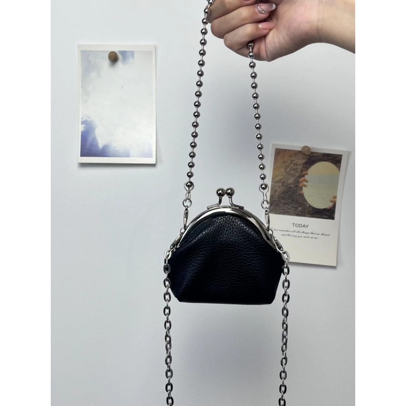 Chic Micro Chain Wallet Trendy Small Handbag with Detachable Strap