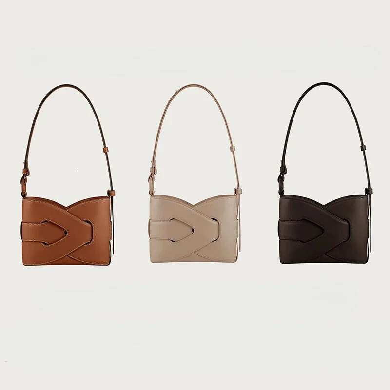Design Inspired Woven For Women, French Niche Retro Single Shoulder Twisted Bag, Handbag Crossbody, Brand Bucket Bag Gift