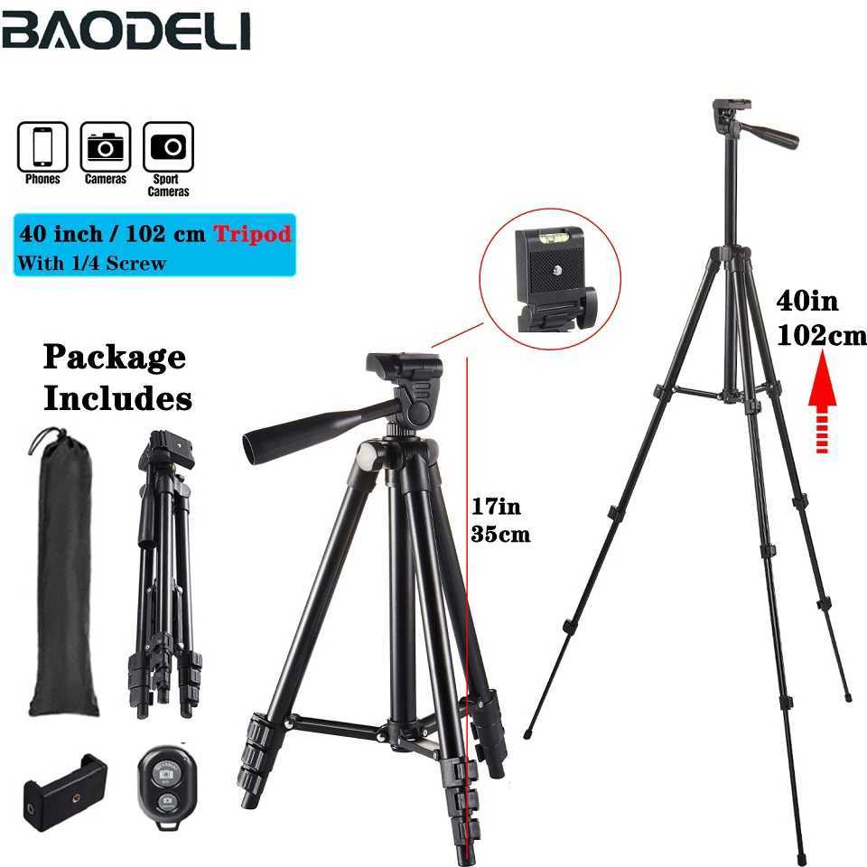 Camera Phone Tripod Selfie Stand Portable AdjustableStand Mount Smartphone Holder Clip Control Live Video Youtube Photography Z250116