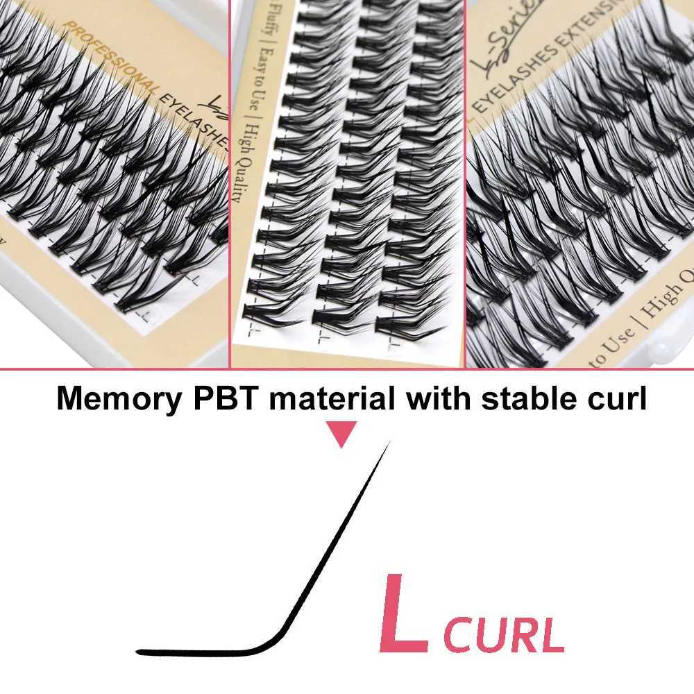 New 60pcs 30D L Curl Cluster Eyelash Extension Foxy Eyes Cat Look Natural Individual Eyelashes Bunches Makeup Tool Lashes CiliaXJ250116