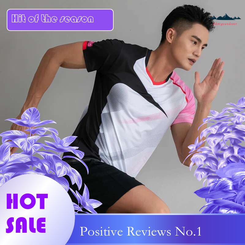 Ddmyoutdoor China Domestic Tennis Badminton Shirts Men Breathable Lightweight Quick Drying Training Short Sleeve Print Sports Outdoor Running Golf Tee