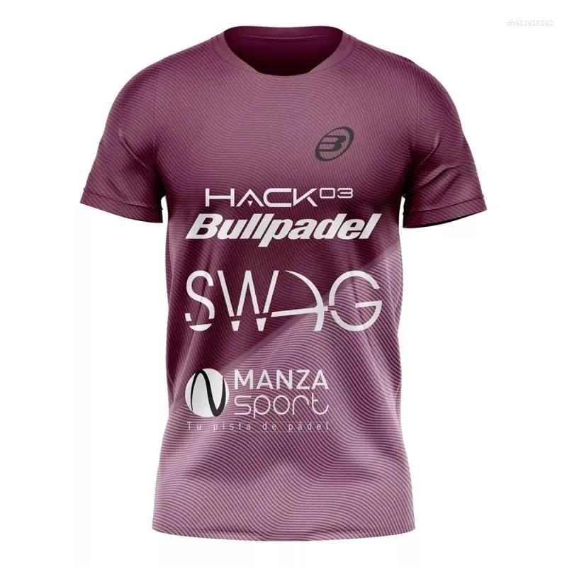 Men's T Shirts 2025 Latest Summer 3D T-Shirt Padel Bullpadel Tennis Suit Sports Table Badminton Sportswear Breathable