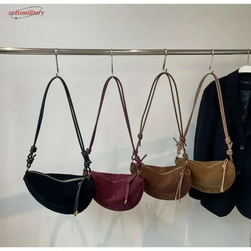 Faux Super Popular Niche Suede for Women New Crossbody Single Shoulder Bags Underarm Dumpg Bag swissmilitary