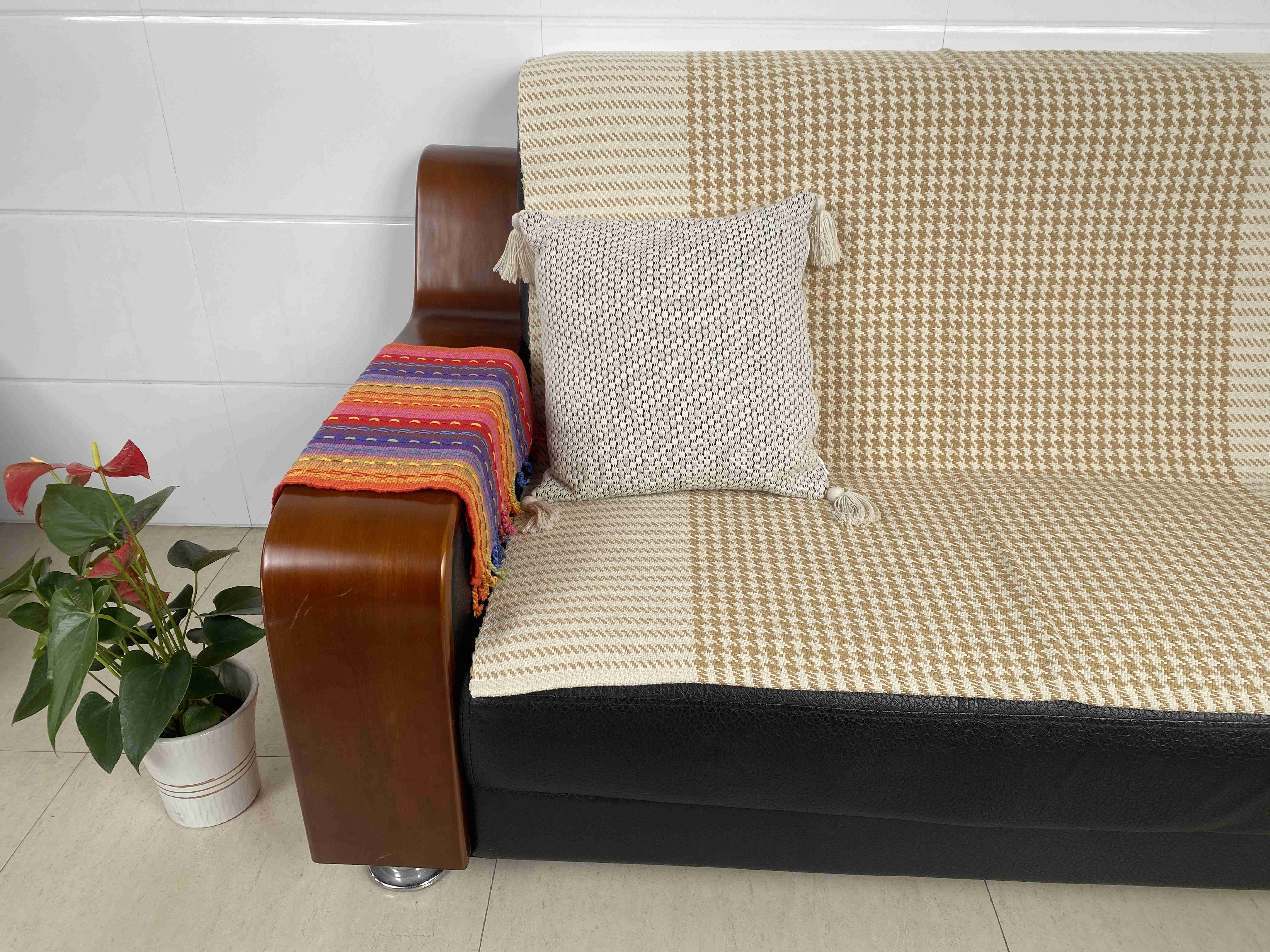 Stylish Natural Textured Fabric Cushions Perfect Addition to Any Living Space