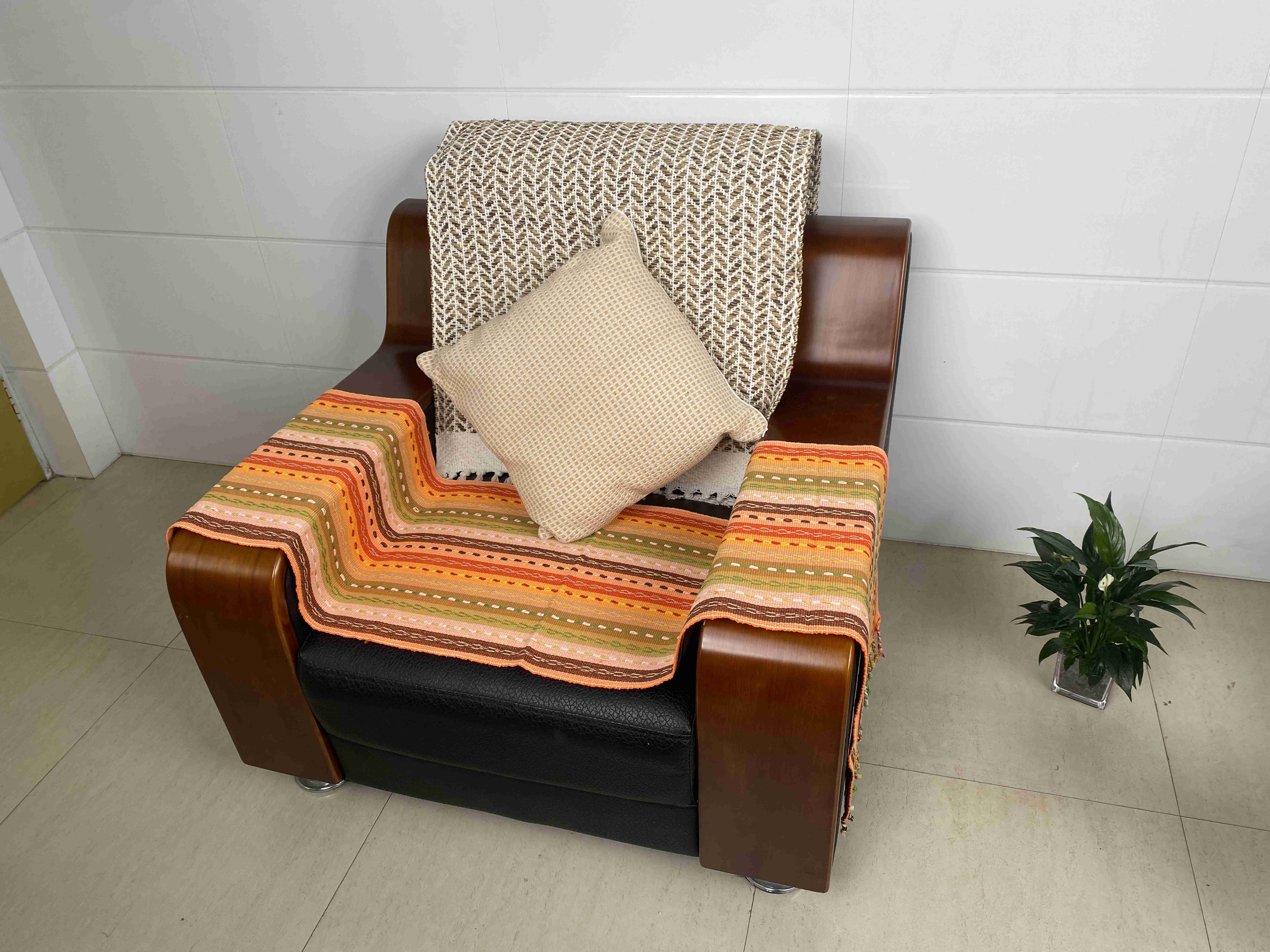 Breathable Handwoven Elegance Fabric Cushion Set for Modern Living Room Decor