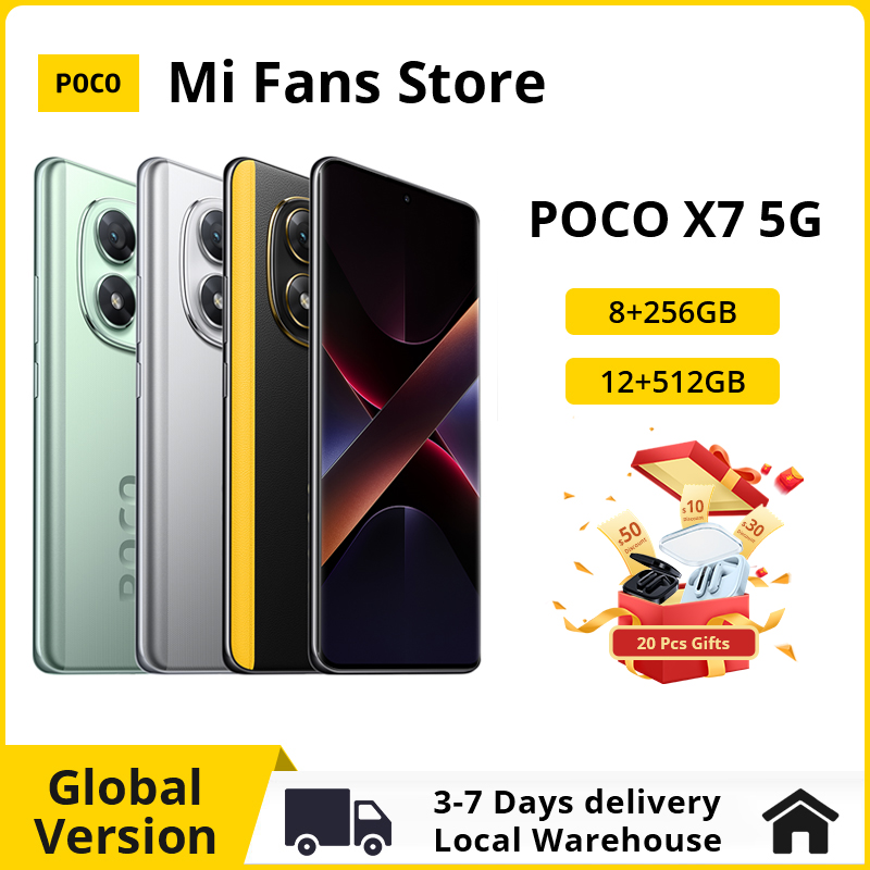 POCO X7 Global Version Smartphone Dimensity 7300-Ultra 6.67" 1.5K AMOLED Curved Display 45W Turbo Charging NFC