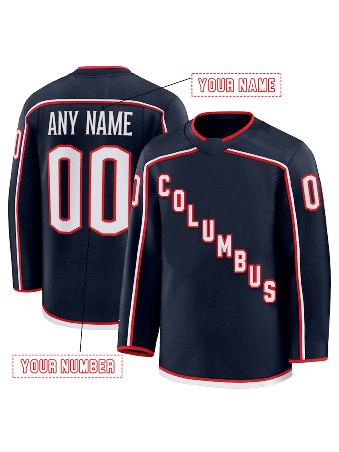 13 Gaudreau 29 Laine Marchenko Mathieu Olivier 38 Jenner 8 Werenski 90 Merzlikins 19 Fantilli 13 Johnson Kirill Custom 2025 Stadium Series Hockey Jere