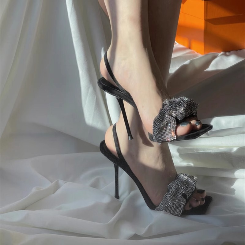 2025 sandals for women womens heels high heel black white summer indoor outdoor party casual shoes 34-40