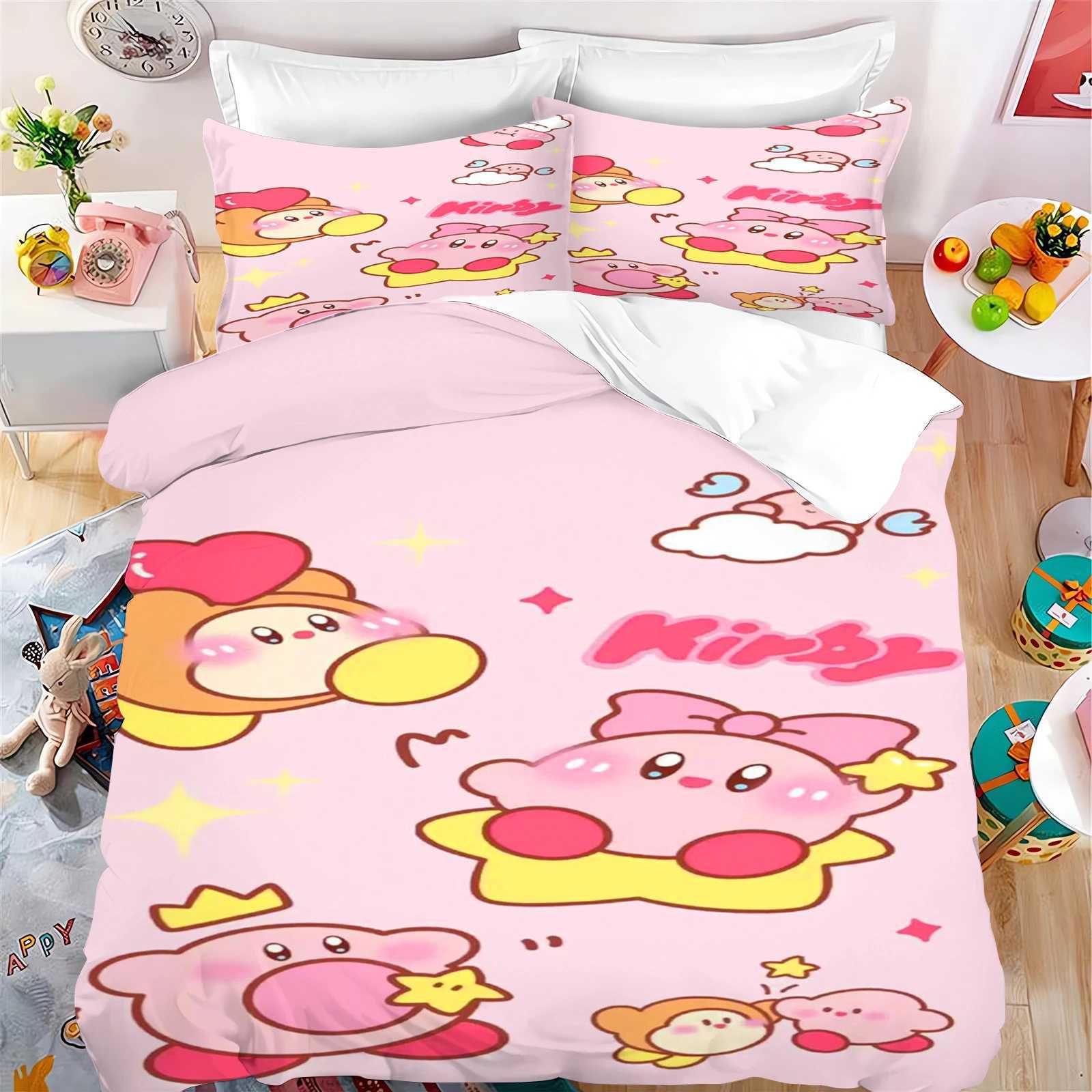 New Arrival Kirby Quilt Duvet Bedding Set 3D ChildrenS Set Cover King Size Covers Children Printed 100% Polyester Z250117