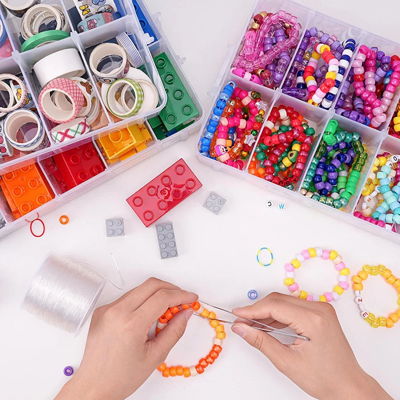 Household Storage Box Multi-layer Lattice Toy Building Blocks Parts Sorting Transparent Storage Box