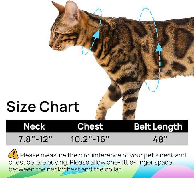 Adjustable soft vest shoulder strap for cats to protect them from slipping away. Colorful and perfect chest strap as a pet product