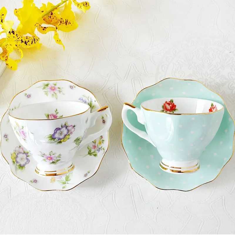 European Style Bone Coffee Cup Set Ceramic Tea Cup Coffee Cup Saucer English Afternoon Tea Ceramic Coffee Cup Set Z250102