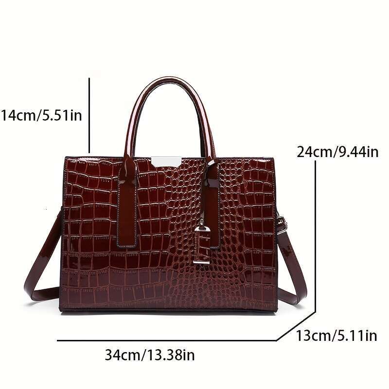 2025S Designer S New Model Ladies Fashionable Crocodile Pattern Single Shoulder Crossbody Style Large Capacity Handbag Perfect For Travel And Gift Giv