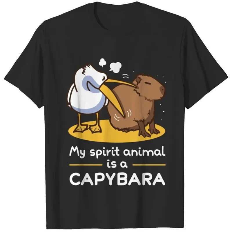 3D Kawaii Animal Capybara Print Pattern Tshirts For Men Clothing New Fashion Street Capybara Lovers Short-sleeved Clothes TopsXJ250117