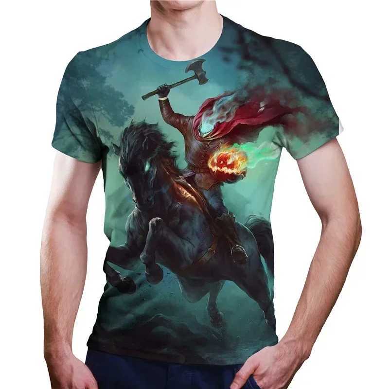 2024 New Mens Heavy Metal Rock 3D Printed T-shirt Summer Casual Fashion Street Hip Hop Oversized Short Sleeve ShirtXJ250117
