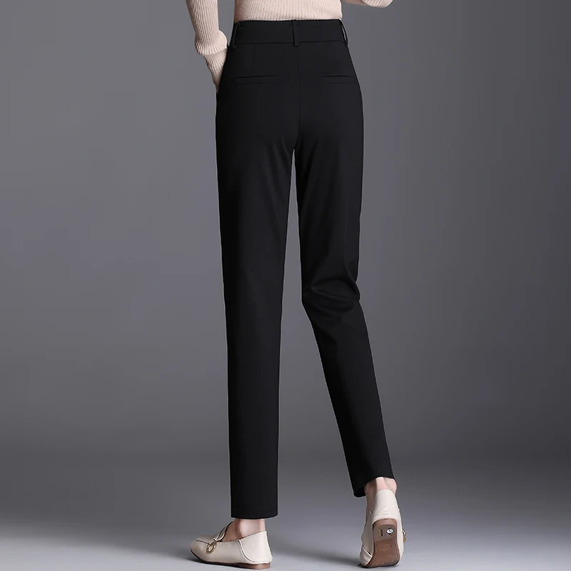 Fashion Casual Versatile Women Pant Solid Color Drop Feeling Womens Pencil Pants Autumn Office Lady Woman Trousers M5XL 250106