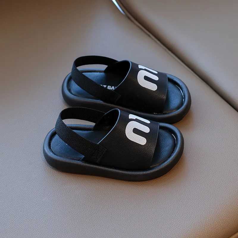 Sandals 2025 Summer New Children Beach Sandals for Girls Boys Fashion Korean Style Soft Sole Anti-slippery Versatile Chic Open-toe ShoesY25011690HG