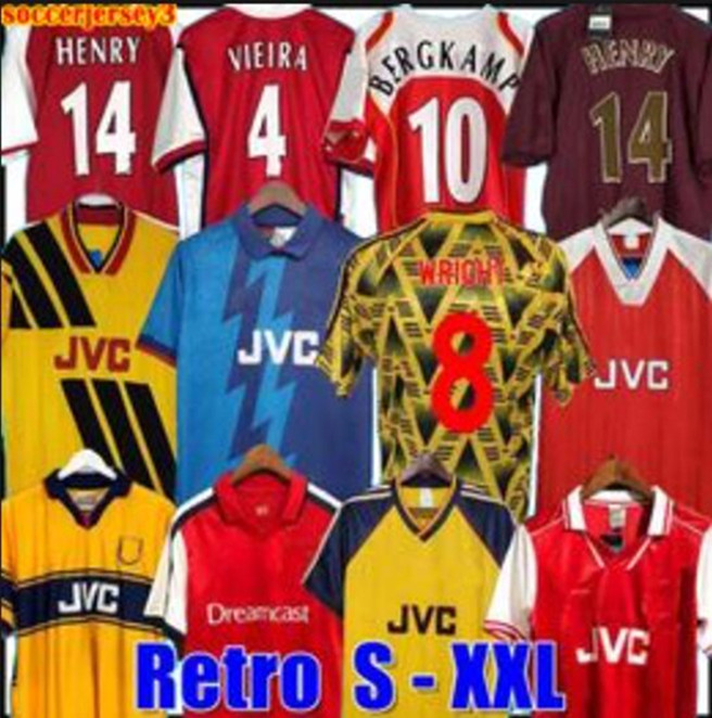 Retro soccer jerseys HIGHBURY HOME football shirt PIRES HENRY REYES 02 03 05 06 98 99 BERGKAMP 94 95 ADAMS Persie 96 97 Galla 86 87 89 WRIGHT 555