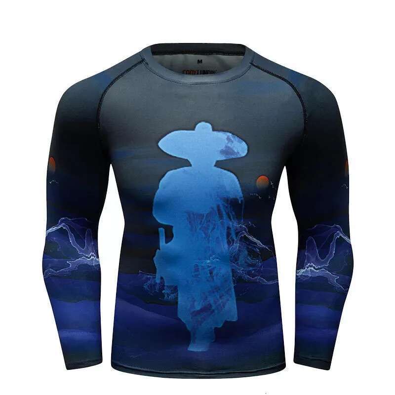 Ddmytiger China Domestic Men MMA BJJ Rashguard Long T Shirts Rash Guard Fiess Tracksuit Bo Jerseys Muay Thai Compression Kickbo Sport Suit Ddmytiger