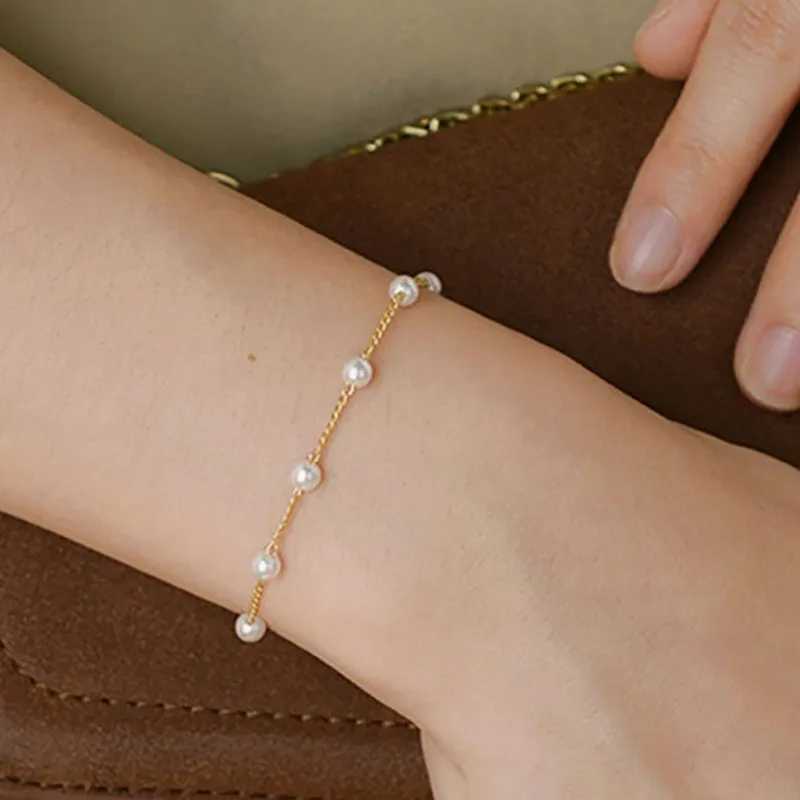 Mini Summer Pearl Bracelets for Women Fashion Silver Color Adjustable Elegant Pearls Bangle Fine Wedding Banquet Jewelry GiftsXJ250117