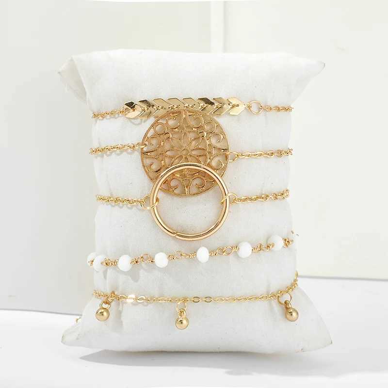 Tocona 30 Styles Bohemian Bracelet Set for women Shell Star M Pineple Heart Crystal Stone Beads chains Bangle Boho JewelryXJ250117