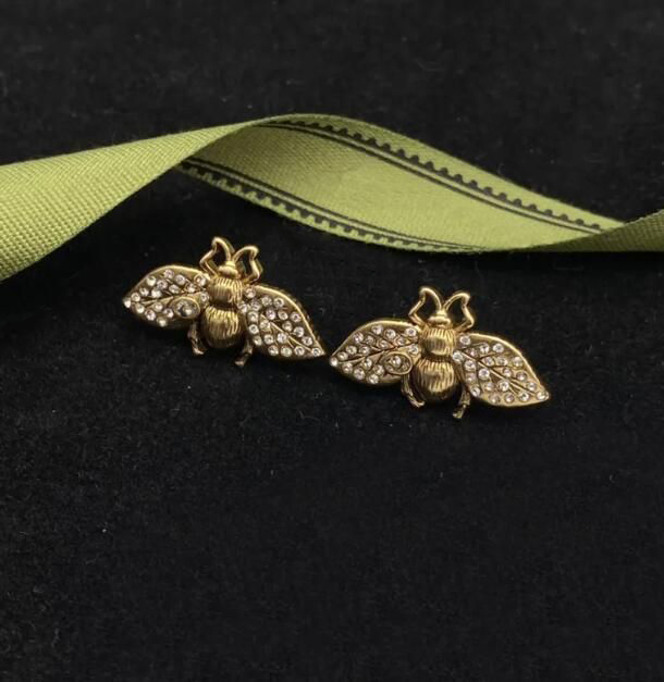 Designer Luxury Earrings jewelry designer women Hoop Earrings Charm Earrings Metal Letter Designer Studs Ladies Personality Designer Bees Eardrops