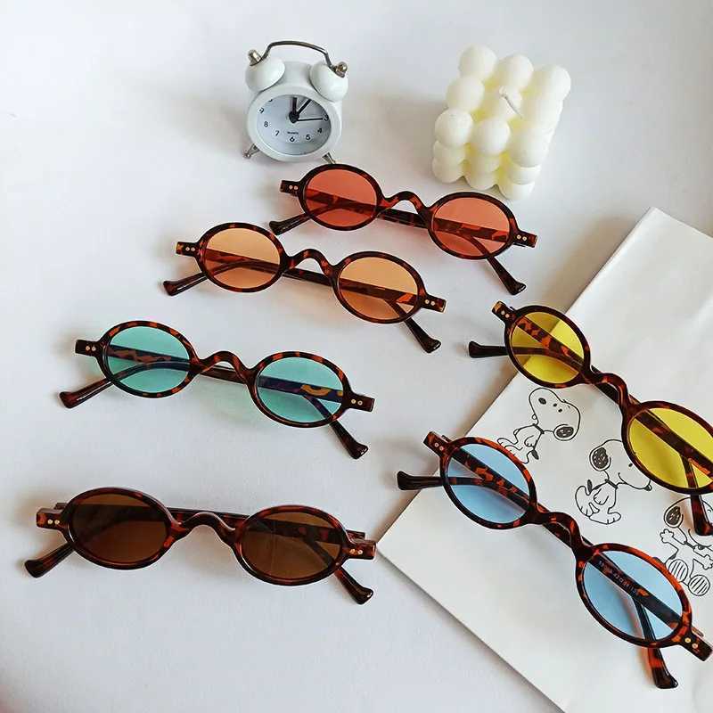Children Fashion Design Retro Small Oval Sunglasses Vintage Shades Sun Glasses for Men Women Anti-blue light Eyeglasses M250116
